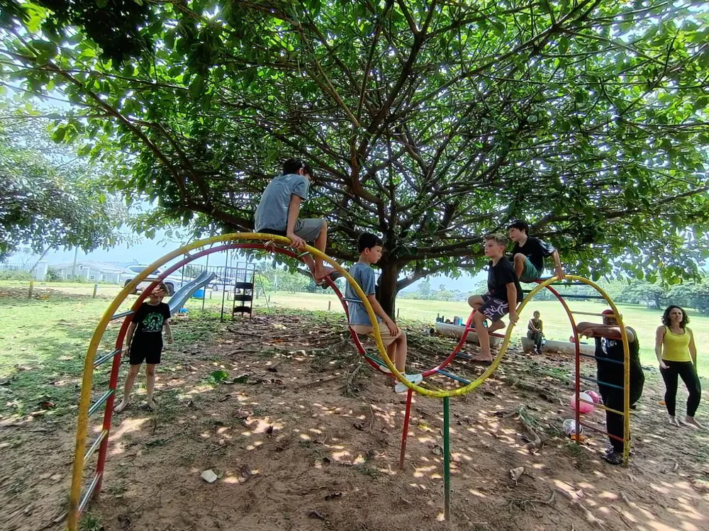 Children playing in a park