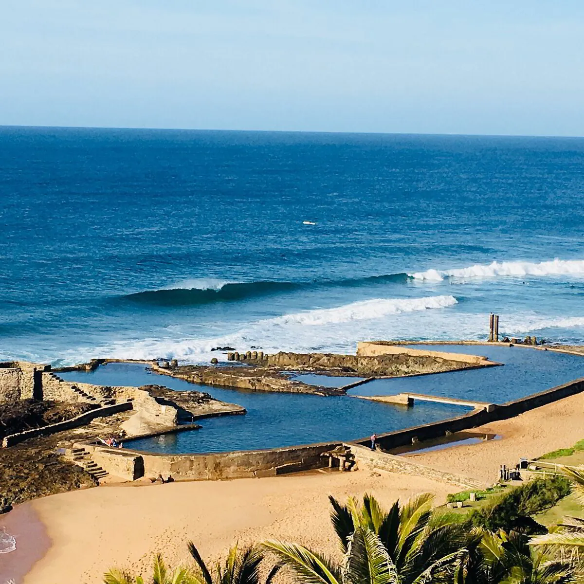 Tidal pool and warm Indian Ocean at Salt Rock, KwaZulu-Natal